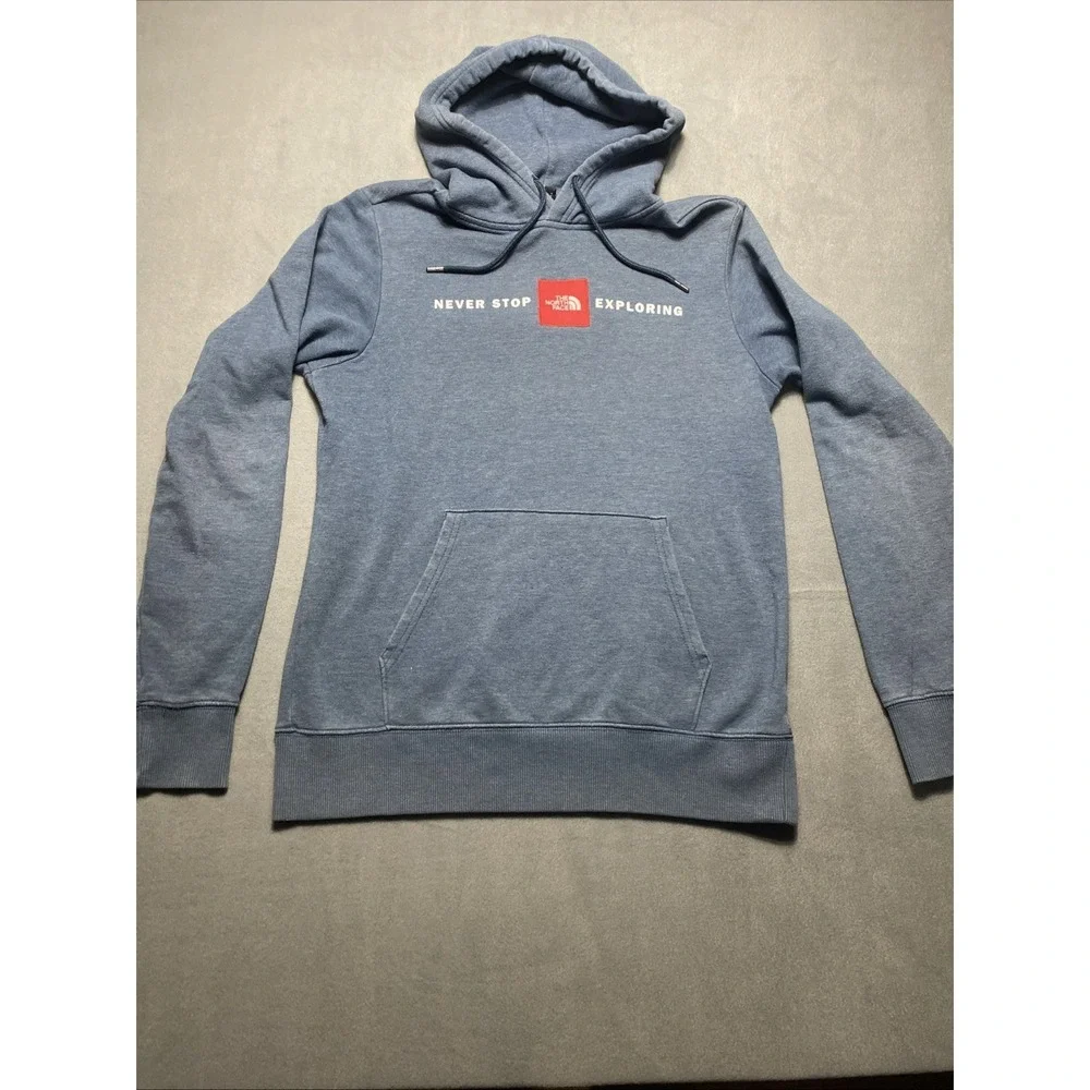 The North Face Never Stop Exploring Red Box Men's Hoodie Blue Size Small